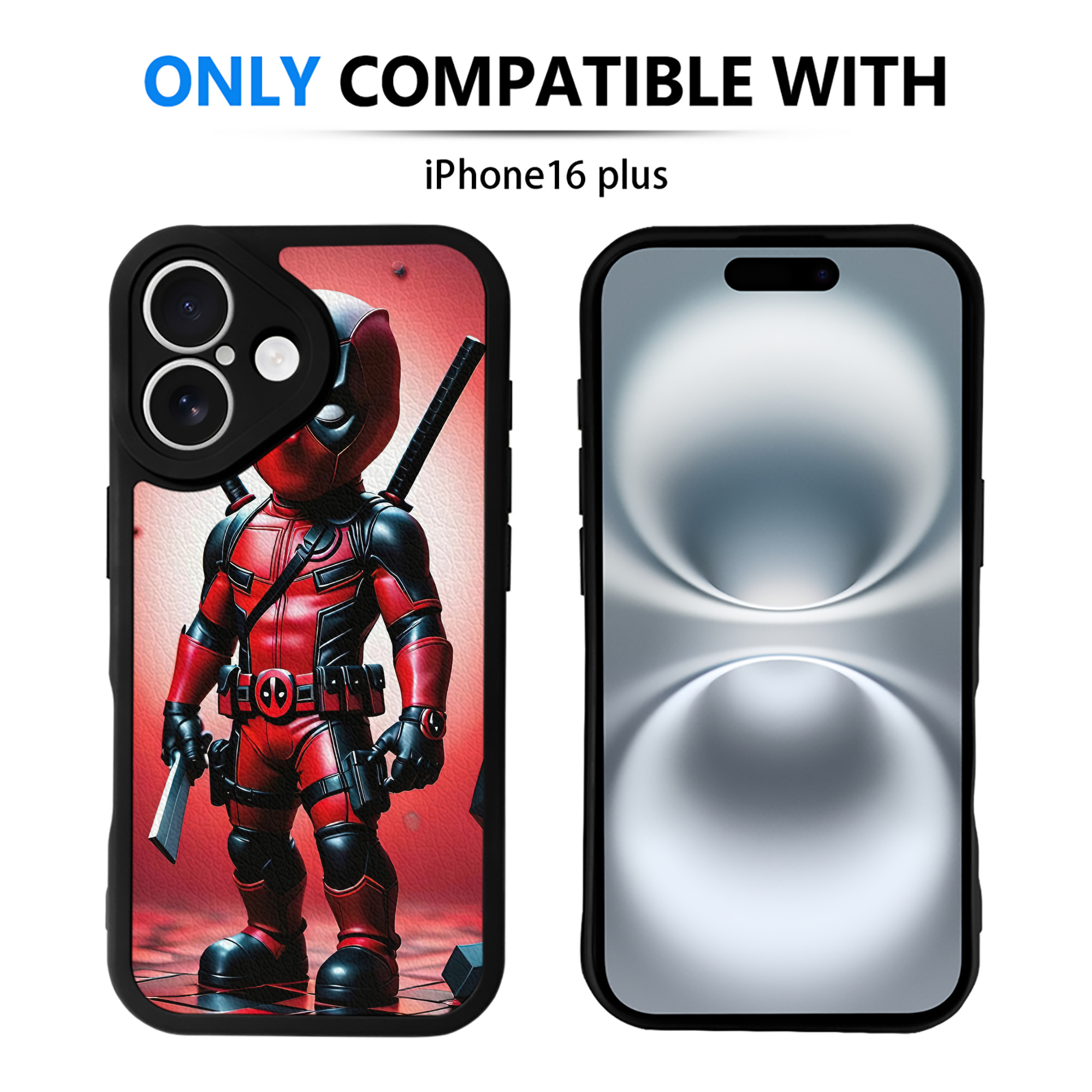 Deadpool デッドプール 【iPhone 16シリーズ対応】シリコンスマホケース（レザー調） 材質：シリコン